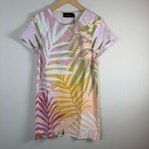 NEW MinkPink Palm Springs Tee Mini Dress Tree Print XS Short Sleeve Tropical NWT